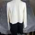 Karl Lagerfeld Cardigan Womens S Open Front White Sweater Zippers Wool New 151