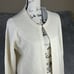 Karl Lagerfeld Cardigan Womens S Open Front White Sweater Zippers Wool New 151