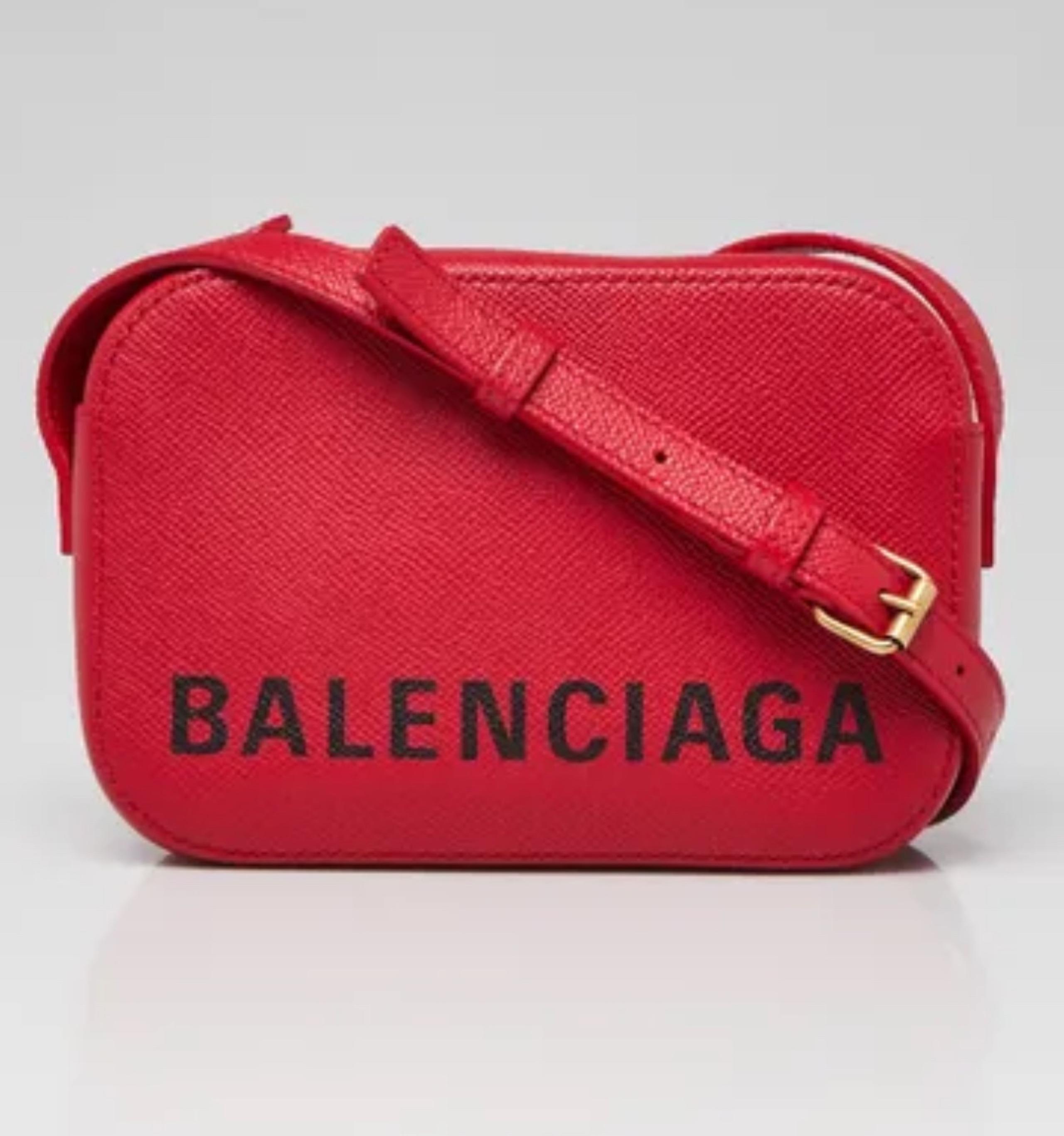 Balenciaga Calfskin Leather Ville Camera Bag.