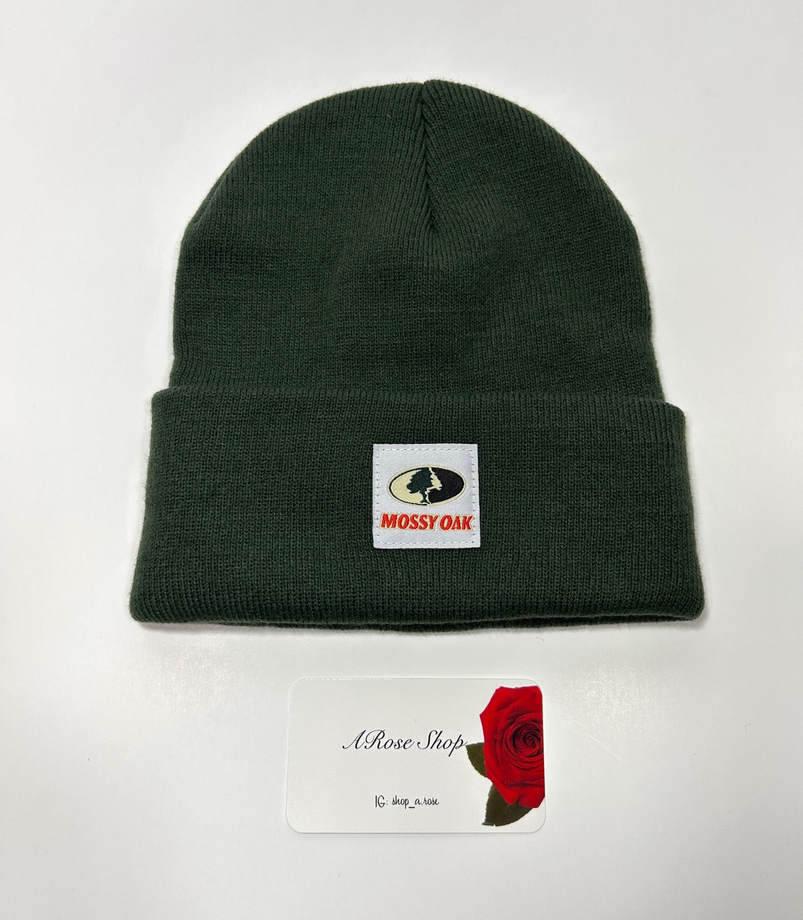 Mossy Oak Forest Green Logo Patch Knitted Beanie Hat