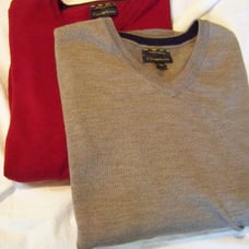Sweaters - Two Men's V-Neck Merino Wool