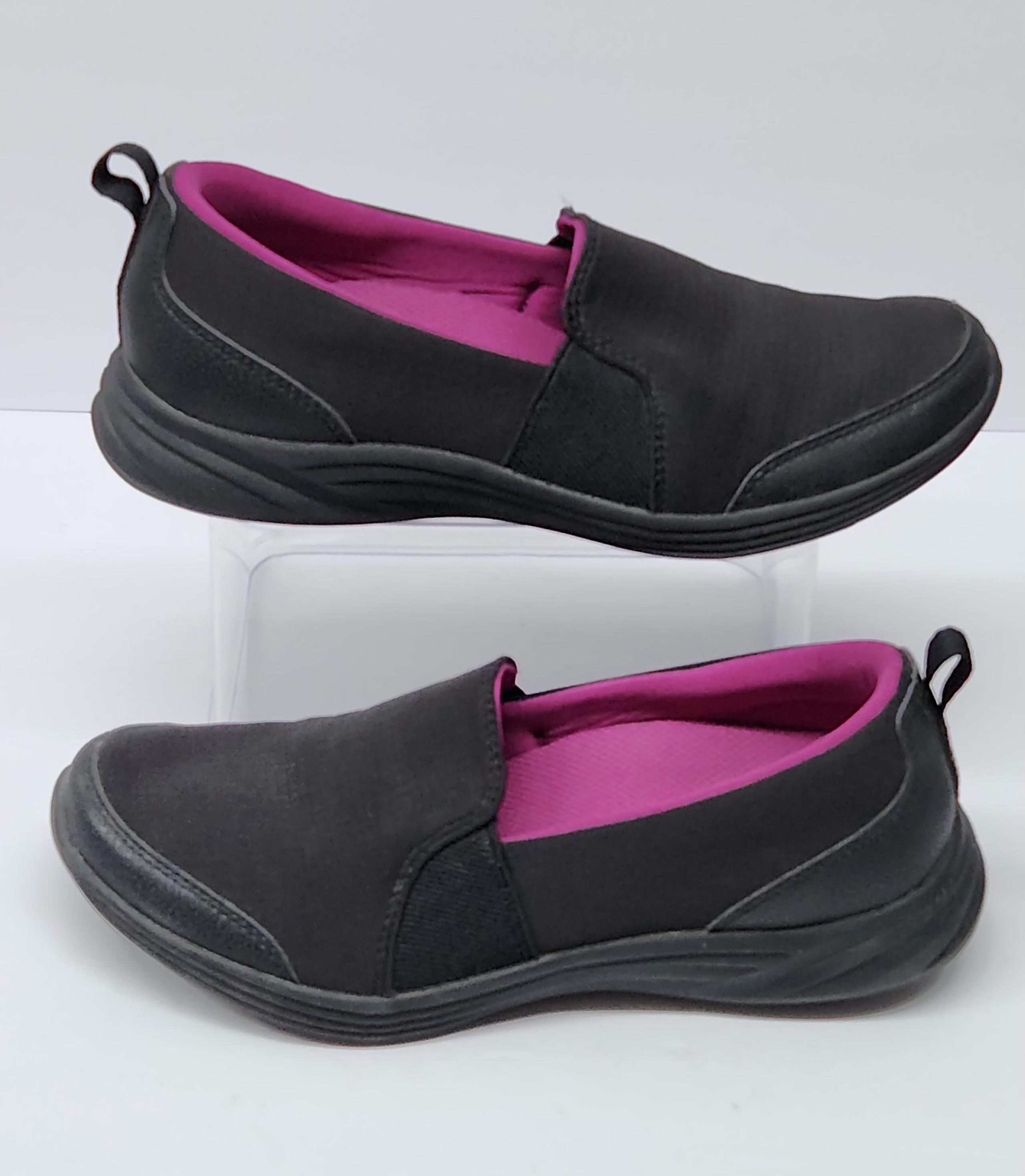 VIONIC Amory Womens Size 7.5 M Black Fabric Slip On Orthotic Shoes