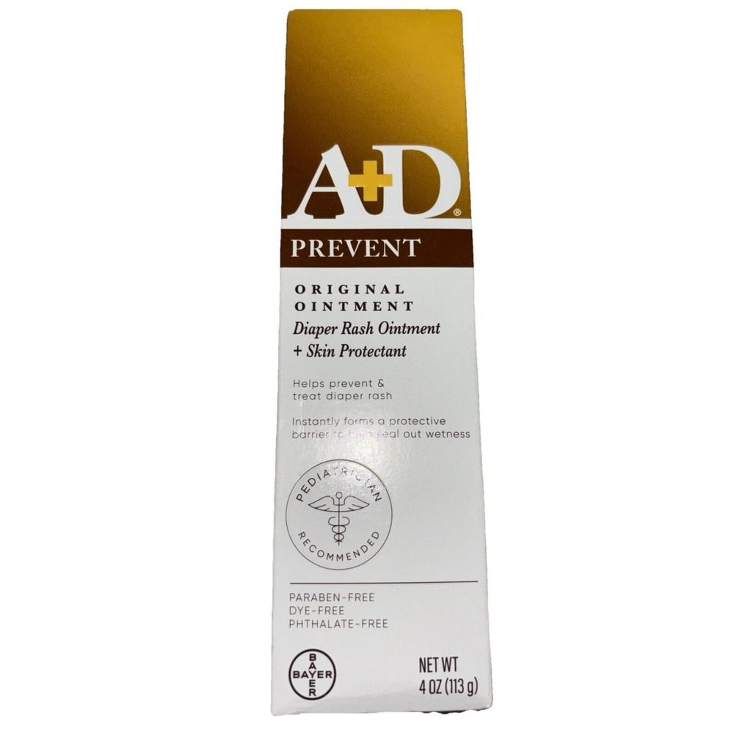 A+D Original Prevent Diaper Rash Ointment Skin Protectant 4 oz. EX: 06/25
