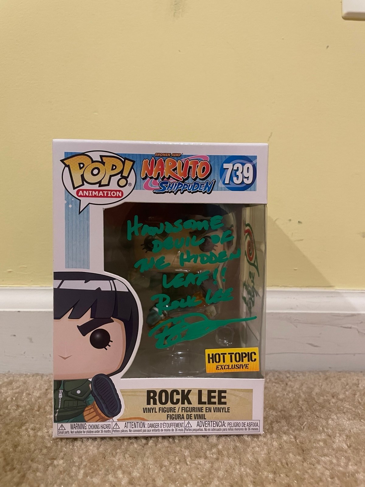 Signed rock lee funko pop