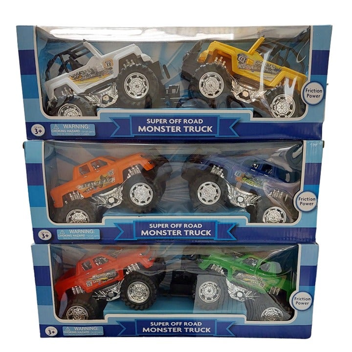 Super Off Road Monster Truck Set of 6 friction power vehicles 1475