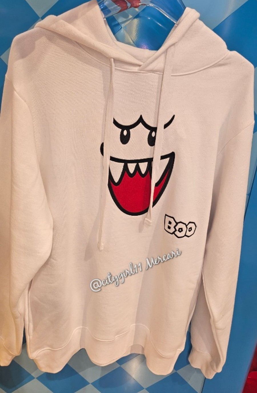 NEW Super Nintendo World BOO Teresa White Hoodie Adults XXL Universal Studios