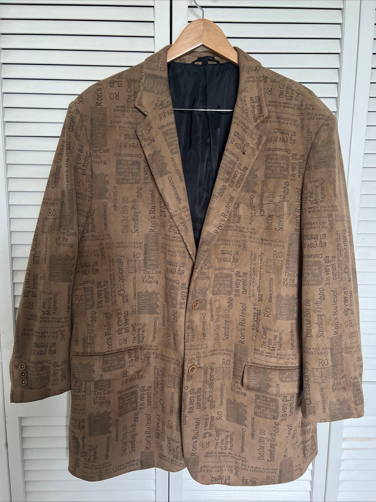 Pronti Collection by Phita Men’s Coat/Blazer Microsuede Size XXL RN5094