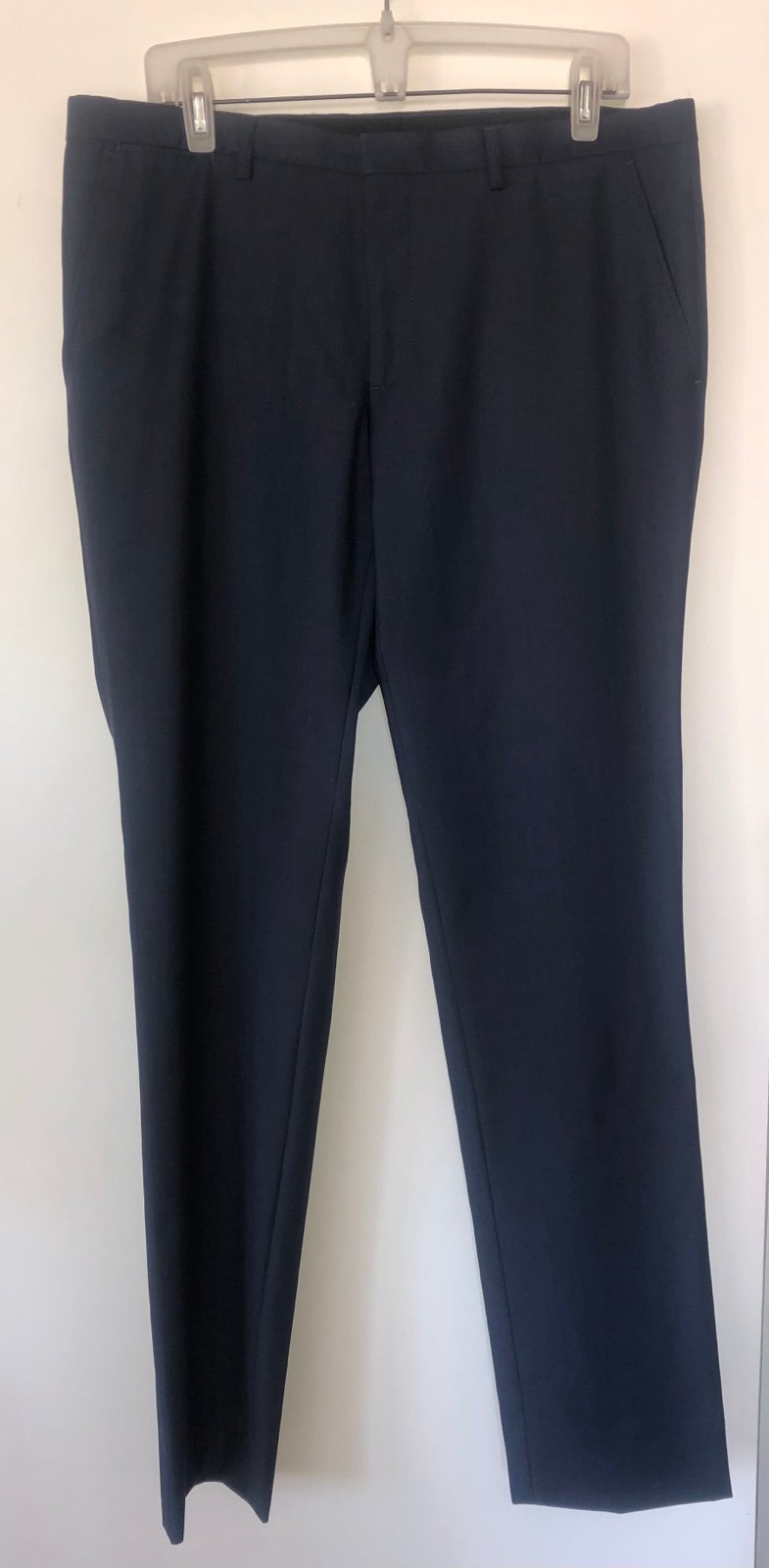 J. LINDEBERG PAULIE SLIM FIT BLACK TROUSERS SIZE 52 DRESSED WOOL CROATIA