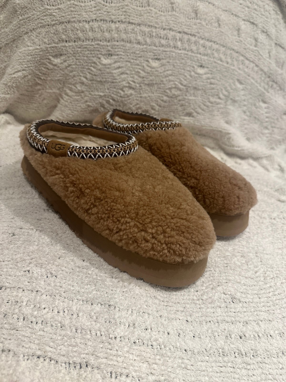 UGG Tazz Maxi curly genuine shearling platform Slippers