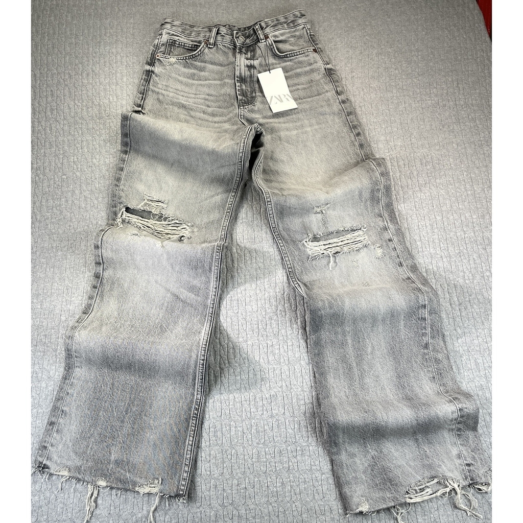 Zara baggy wide leg new with tags Women (4/26X34) high rise hip-hop jeans pants