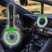 New 2PCS JDM Brake Green TSURIKAWA Ring Subway Train Bus Handle Black Strap