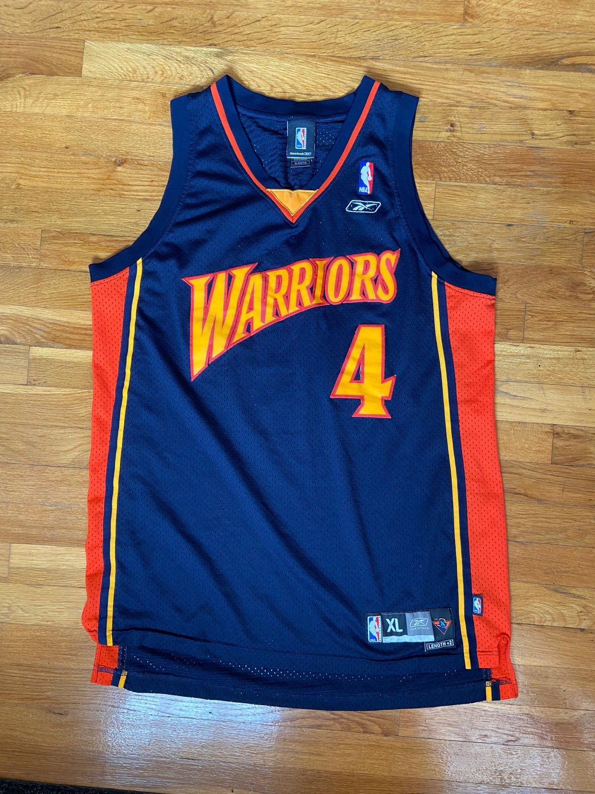 RARE Vintage Reebok Derek Fisher Warriors Swingman Jersey XL