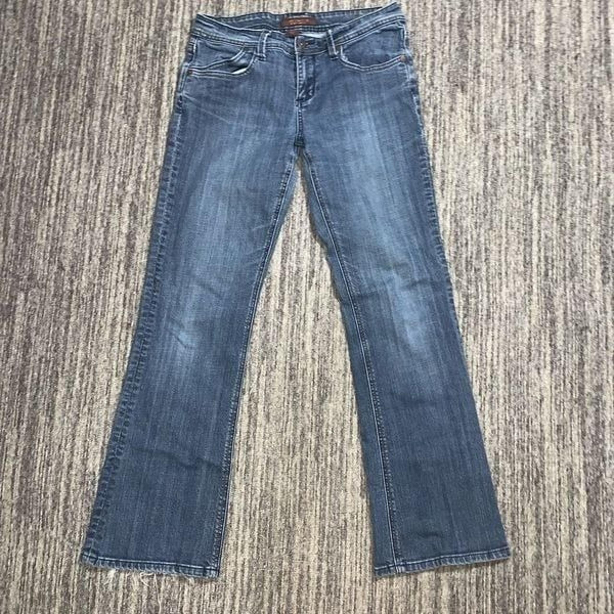 The Limited Womens Size 10 Flare Leg Denim Jeans 90s Y2K Blue Pockets Stretch