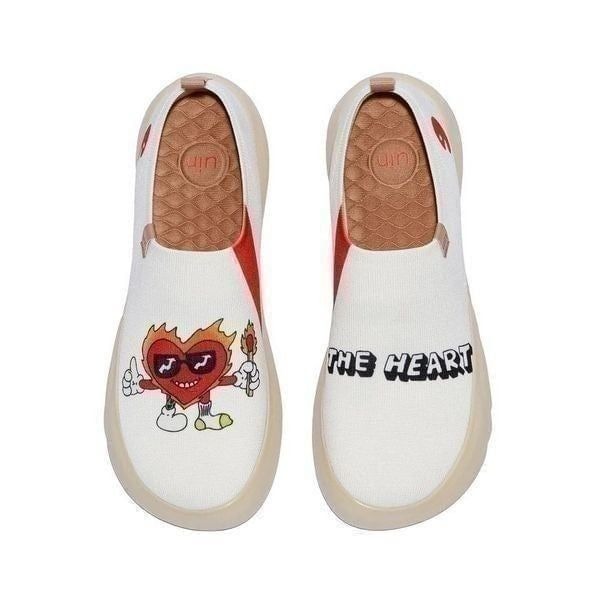 UIN Women's Walking Shoes Slip On Casual Sneaker (The Heart on Fire Toledo XV )