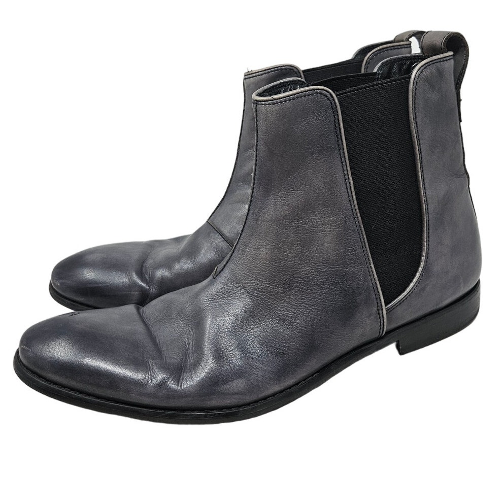 John Varvatos Star USA 12 Gray Leather Chelsea Boot Classic Minimalist Career