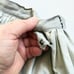 Mid century cotton skirt Asian style landscape summer gray green tan 24 waist S