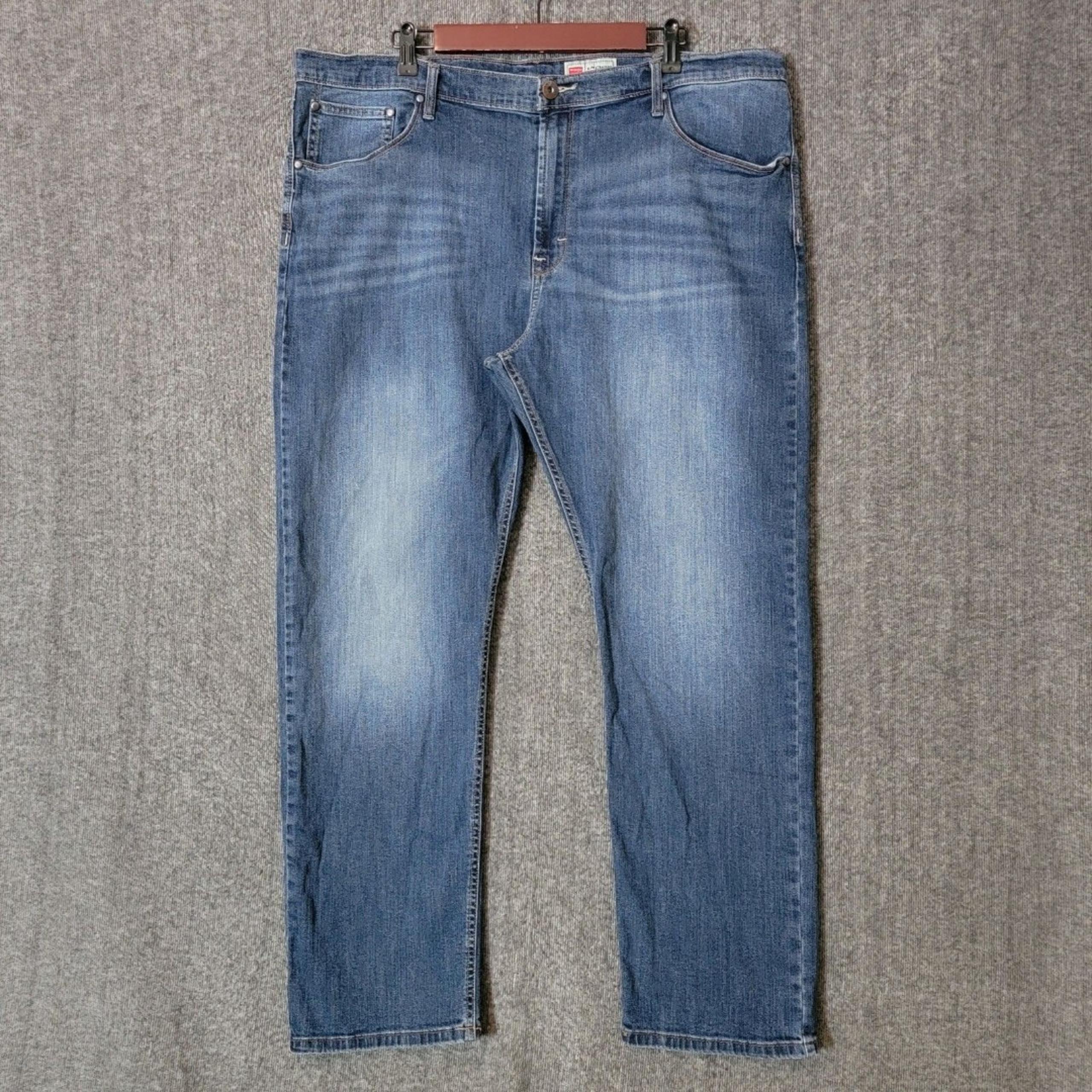 Wrangler Jeans Mens 40x29 Blue Slim Straight American Rodeo Cowboy Stretch Denim