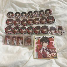 attokun can badge mini acrylic stand color paper