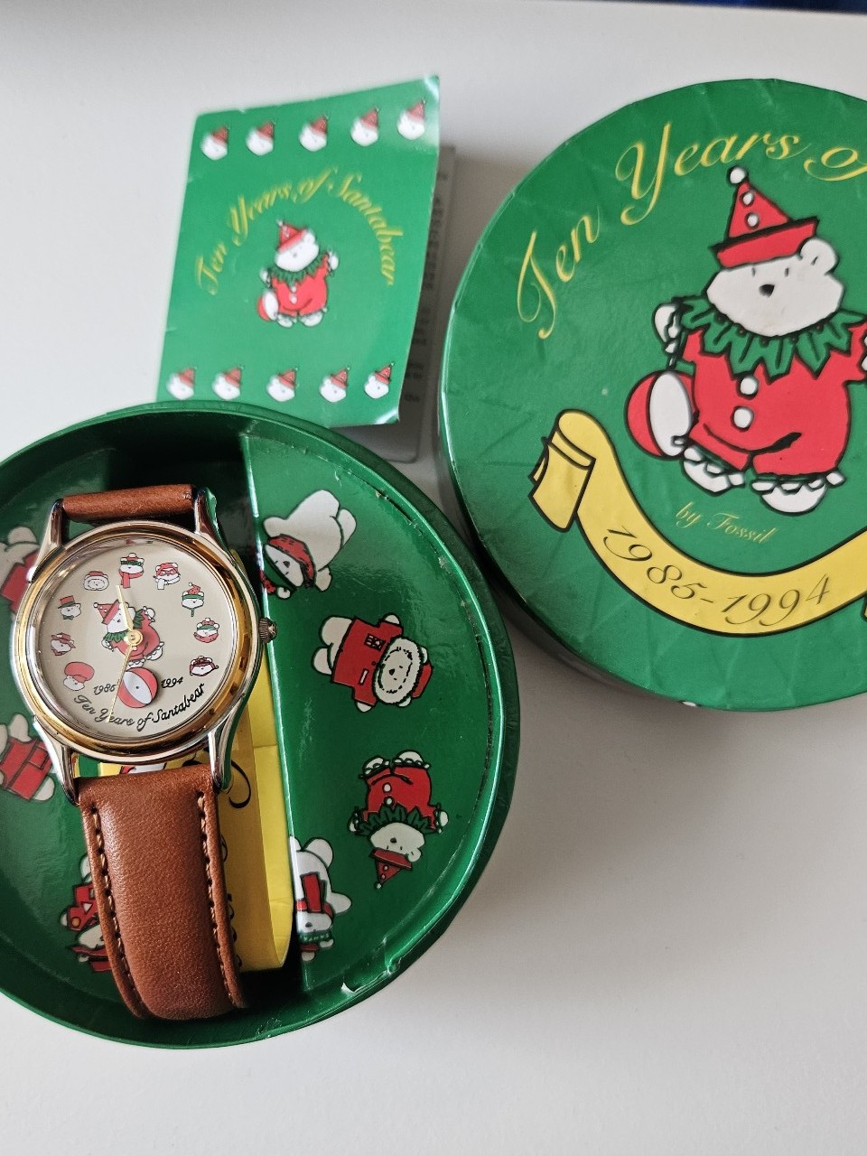 Fossil X Santa Bear 10 Year Watch