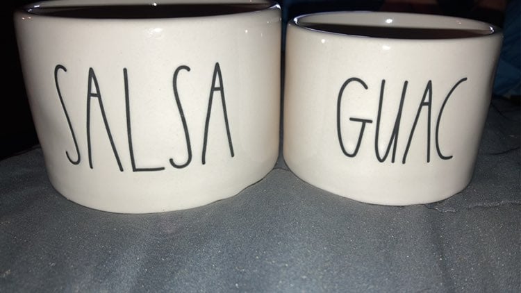 RAE DUNN guac and salsa bowl set