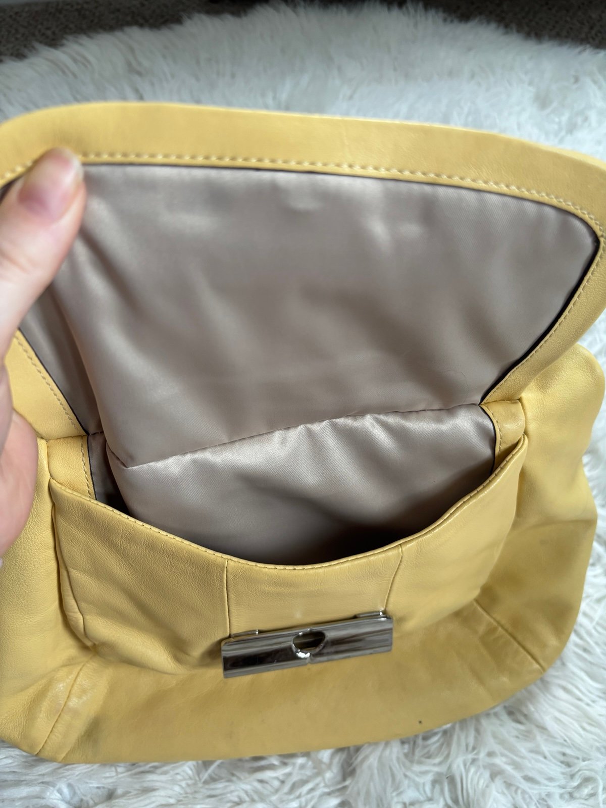Rare Vintage Coach Yellow Hobo Bag
