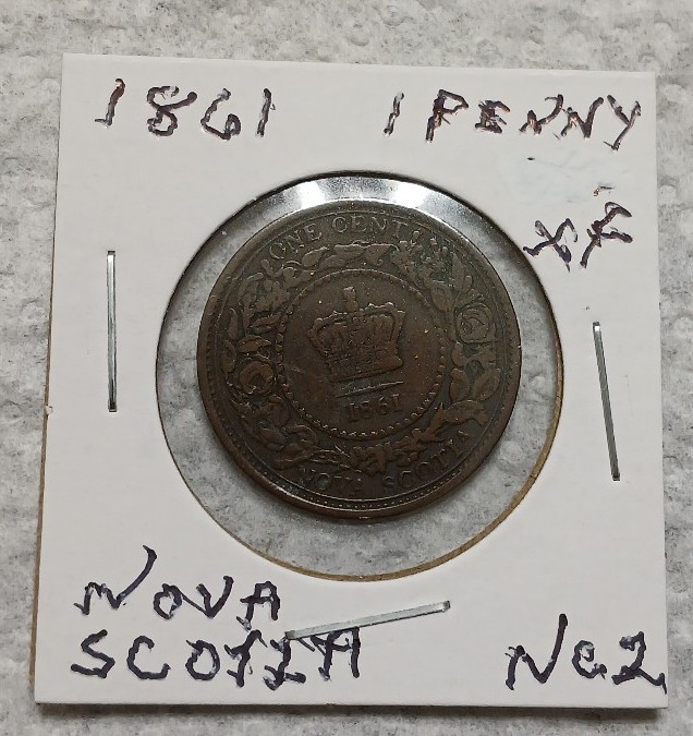1861 XF NOVA SCOTIA PENNY
