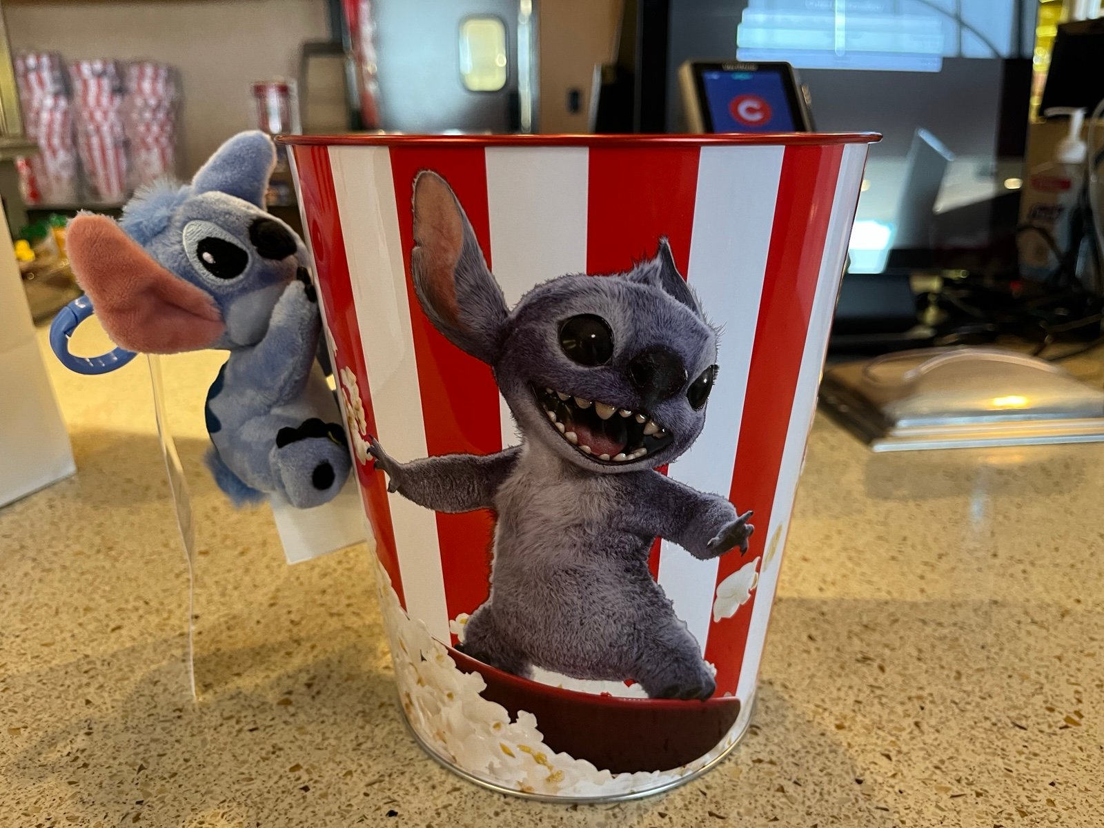Lilo & Stitch 2025 Cinemark Tin Surfin Popcorn Bucket W/ Bag Clip EARLY RELEASE