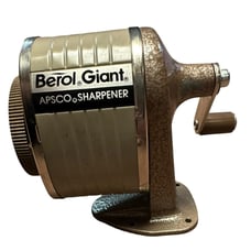 Vintage Berol Giant Apsco Hand Crank Pencil Sharpner Made in USA