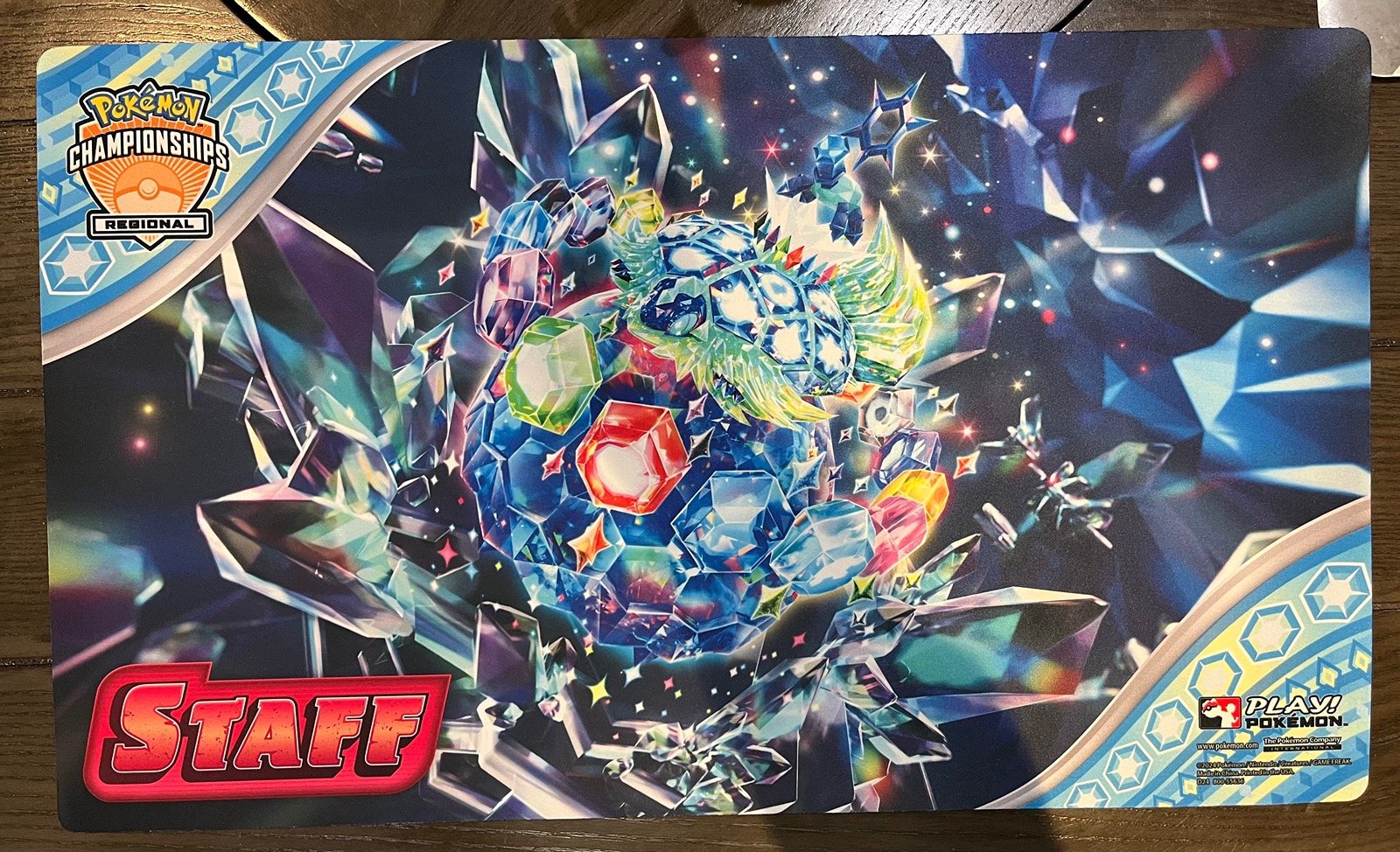 Pokémon TCG Stellar Terapagos Staff Playmat – Exclusive & Mint Condition | Free