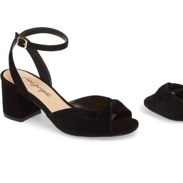 Free People Gisele Suede Twisted Sandals 37=6.5-7