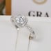 GRA Certified Moissanite Diamond Engagement Ring 1 Ct Wedding 18K Size 9 #47