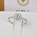 GRA Certified Moissanite Diamond Engagement Ring 1 Ct Wedding 18K Size 9 #47