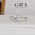 GRA Certified Moissanite Diamond Engagement Ring 1 Ct Wedding 18K Size 9 #47