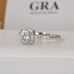 GRA Certified Moissanite Diamond Engagement Ring 1 Ct Wedding 18K Size 9 #47