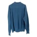 Vintage L.L. Bean Blue Shawl Collar Knit Henley Sweater Cotton - Men's Size XL