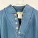 Vintage L.L. Bean Blue Shawl Collar Knit Henley Sweater Cotton - Men's Size XL