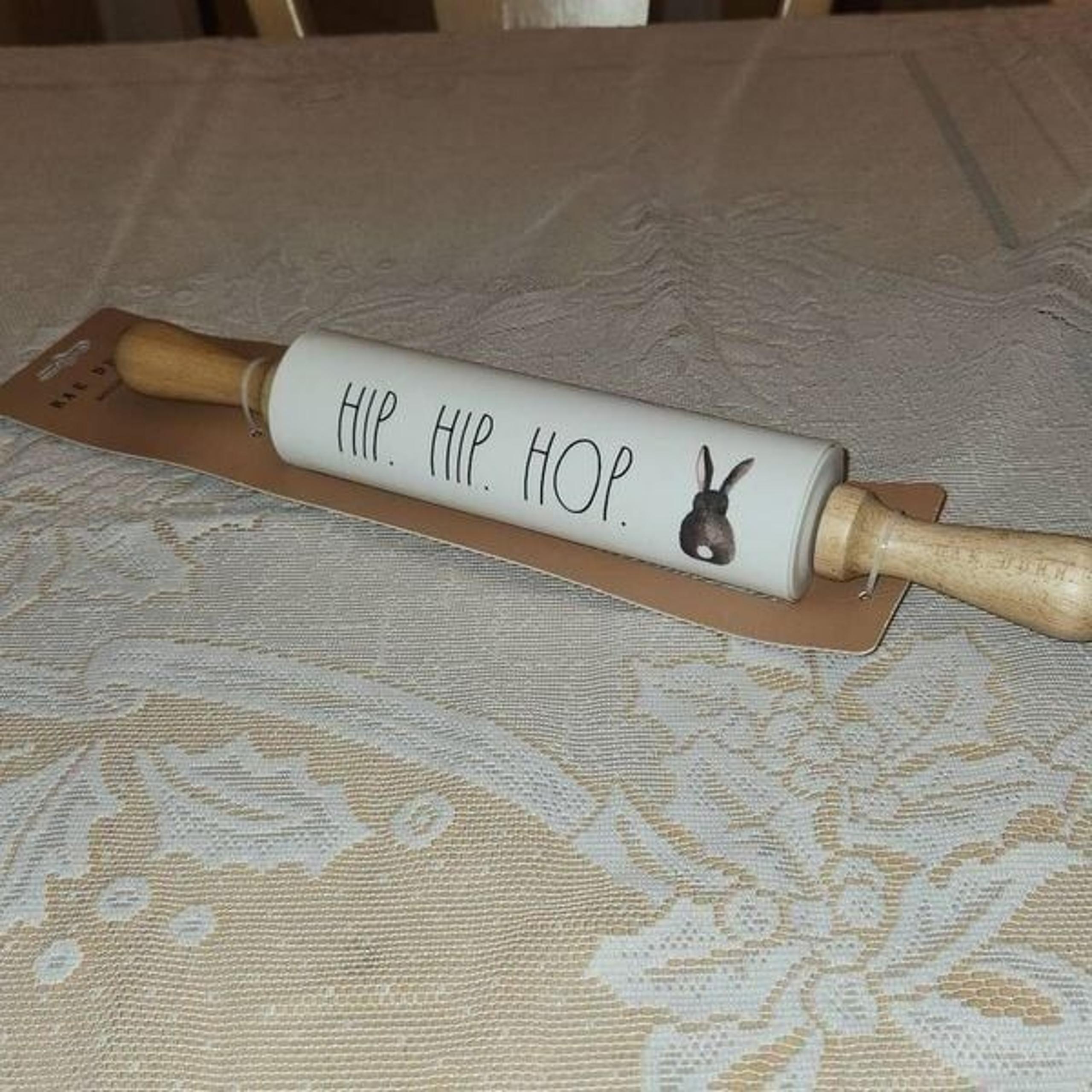 Rae Dunn Easter Rolling pin HIP HIP HOP