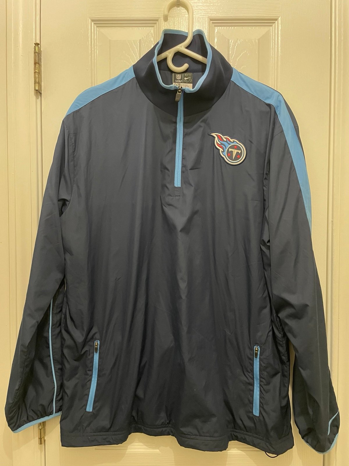 Tennessee Titans 1/4 Zip Mens Medium Performance Team Issue NFL Nike On Field
