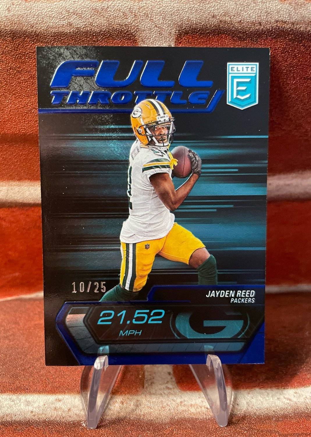 2024 Donruss Elite Jayden Reed Full Throttle Blue SP Green Bay Packers /25!