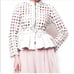 Gracia White Eyelet Inset Peplum Dressy Blouse Used Good Condition