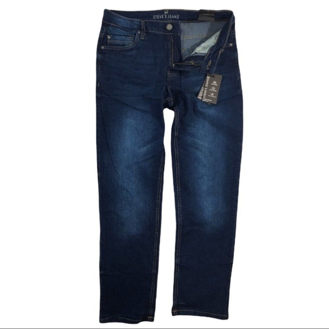 WJ467 NWT Boys Steve’s Jeans Stretch Dark Wash Skinny Fit Denim Jeans 14 (42)