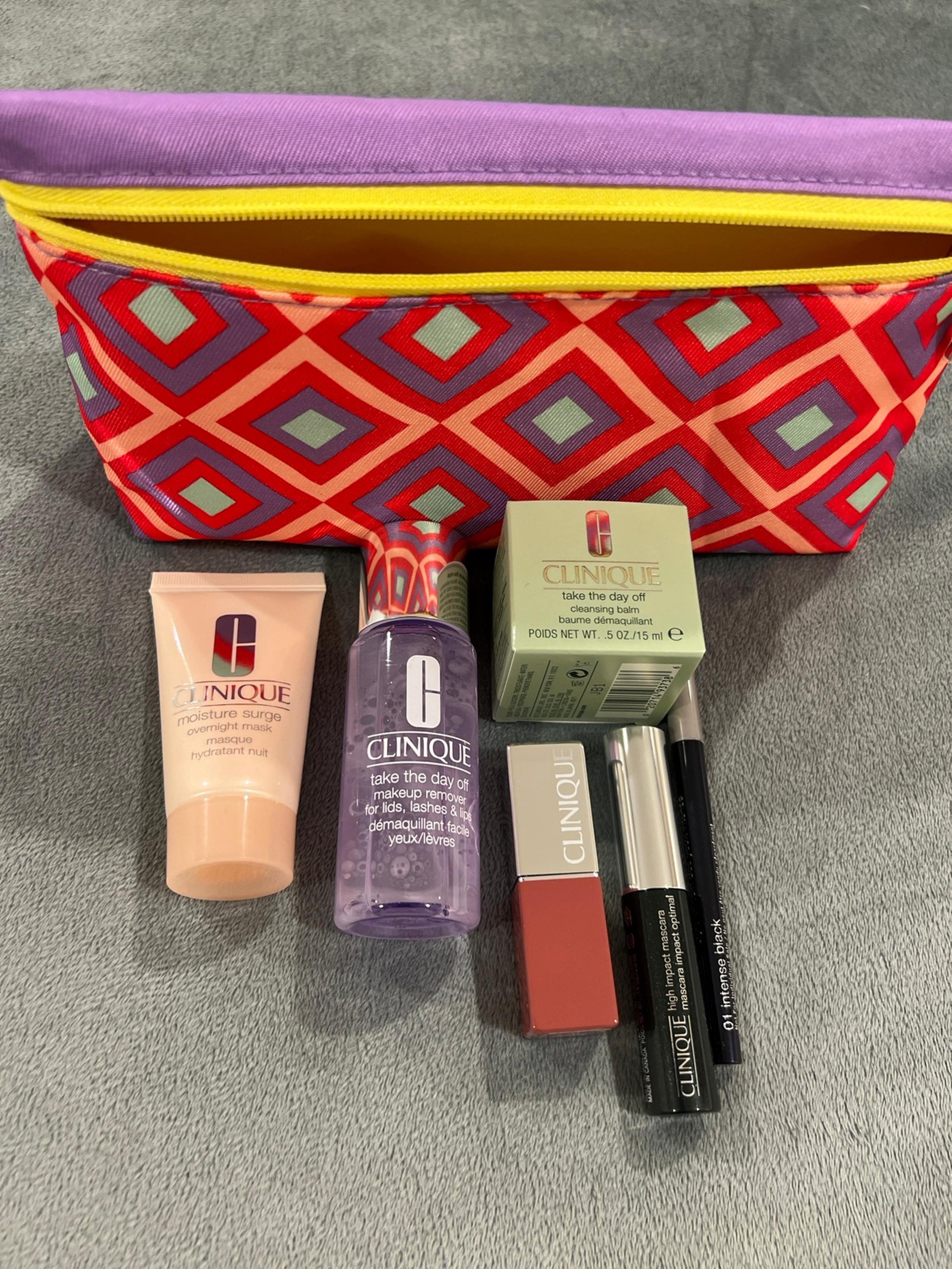 Clinique Makeup & Skincare Sample Set with Bag