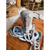 VTG Christian Audigier Tattoo Lace Up Distress Anchor Rope Detail Wedge Heels.