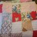 Vintage Handsewn Patchwork Cutter Quilt Distressed Frayed Edges Apx 73x69