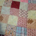 Vintage Handsewn Patchwork Cutter Quilt Distressed Frayed Edges Apx 73x69