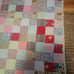Vintage Handsewn Patchwork Cutter Quilt Distressed Frayed Edges Apx 73x69