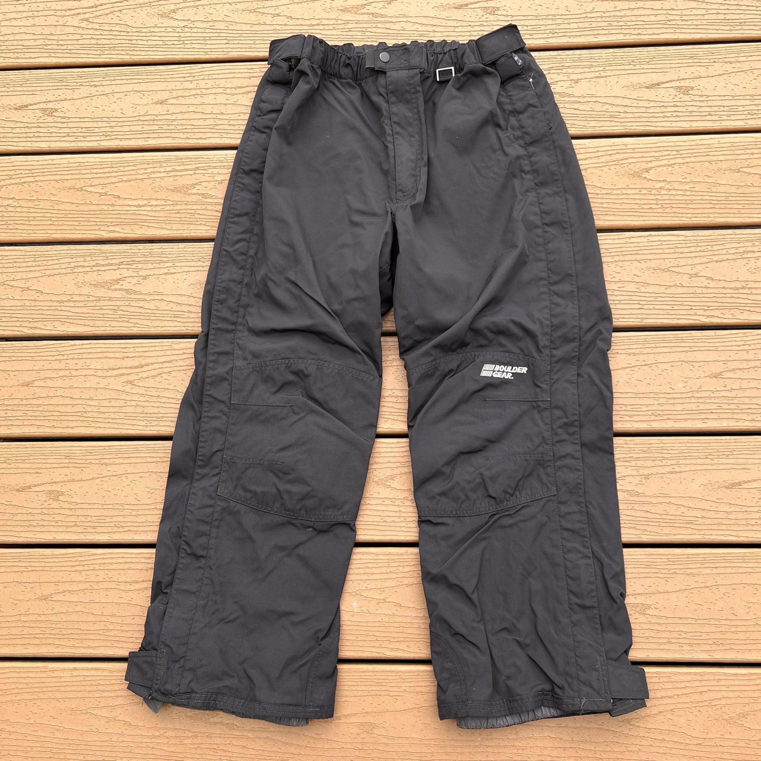 Boulder Gear Mens Side Zip Ski Snow Pant Black Insulated Waterproof Medium