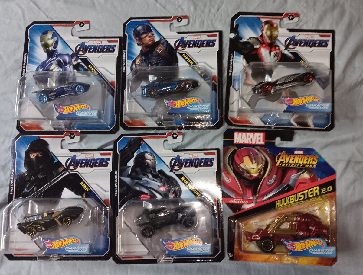 Hot Wheels Avengers First Appearance Character Cars Lot of 6 Cars