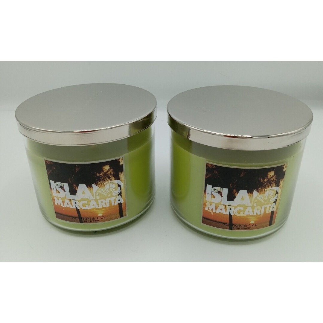 2 Bath & Body Works Island Margarita Large 3-Wick Scented Candle 14.5 Oz NEW