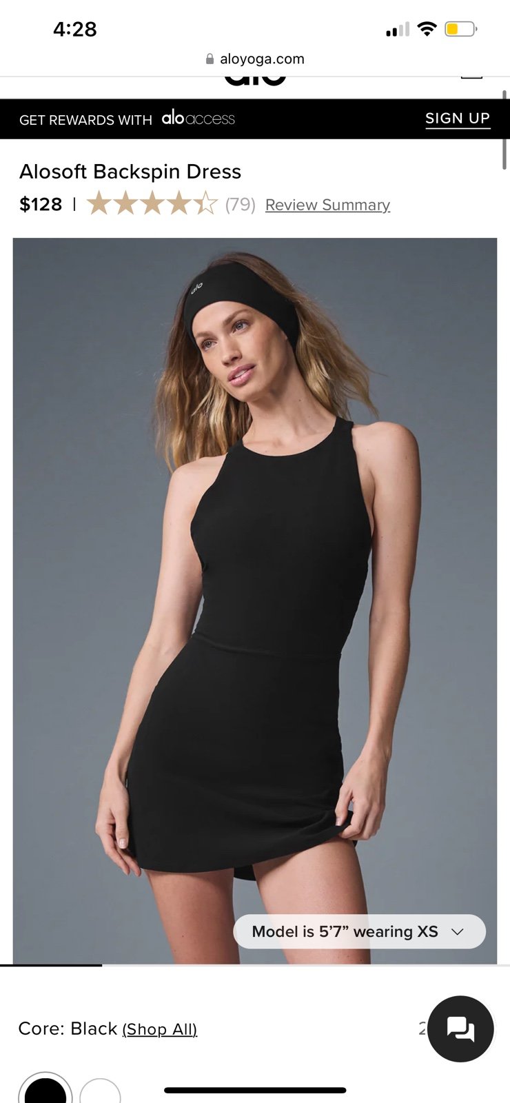 ワンピース [Alo Yoga] Alosoft Backspin Dress Alosoft Backspin Dress - Seashell Blue | Alo Yoga